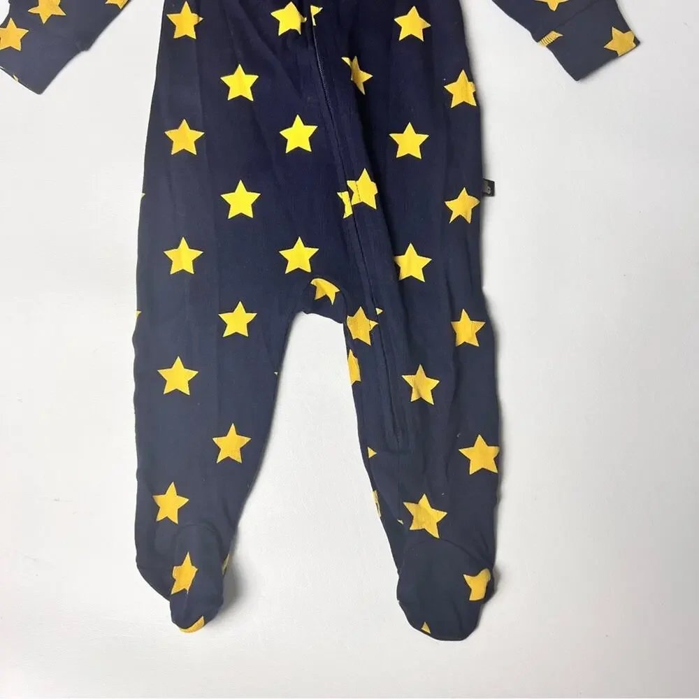 Baby Gap Long Sleeve Footsie Stars Cozy Onepiece Sz 0-3M